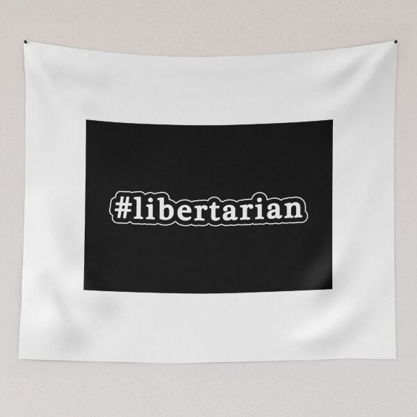 Item preview, Libertarian - Hashtag - Black & White designed and sold by Graphix.