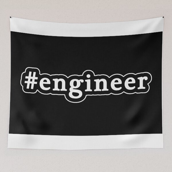Item preview, Engineer - Hashtag - Black & White designed and sold by Graphix.