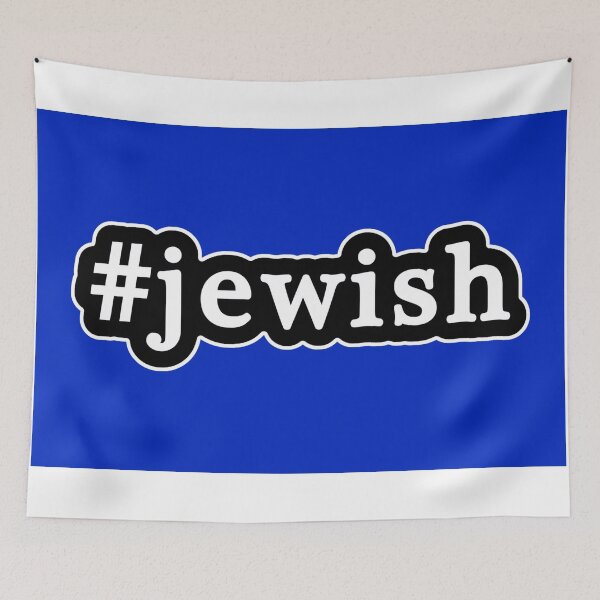 Item preview, Jewish - Hashtag - Black & White designed and sold by Graphix.