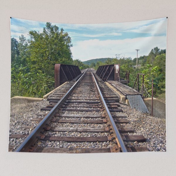Item preview, Rail Road Tracks into Town designed and sold by Frankie Cat Photography.