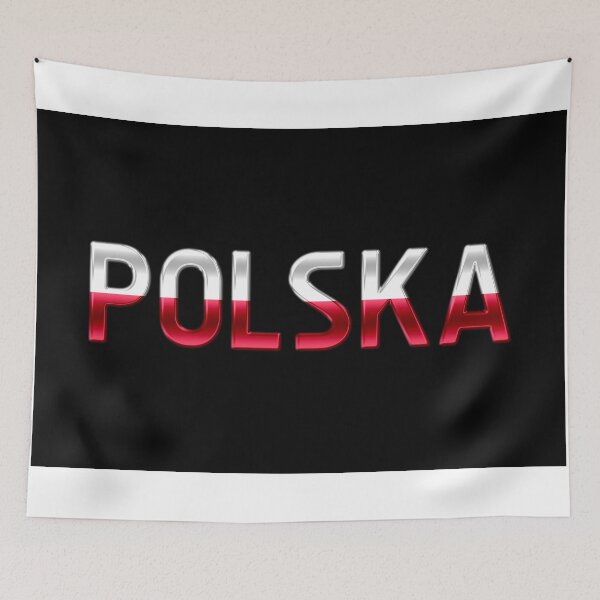 Item preview, Polska - Polish Flag - Metallic Text designed and sold by Graphix.