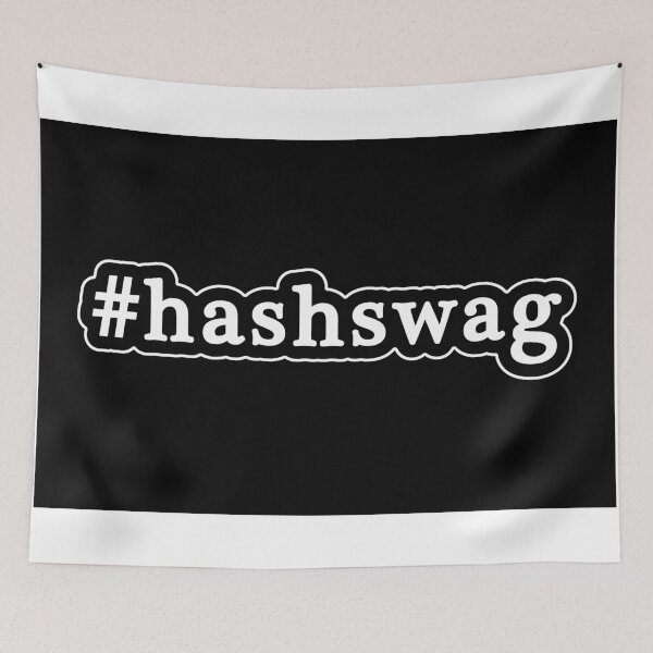Artikelvorschau, Hash Swag - Hashtag - Schwarz & Weiß entworfen und verkauft von Graphix.