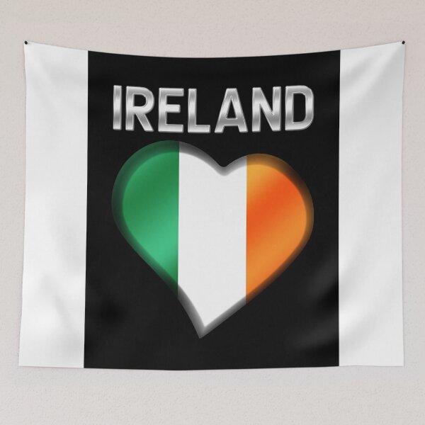 Item preview, Ireland - Irish Flag Heart & Text - Metallic designed and sold by Graphix.