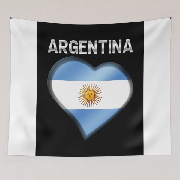 Item preview, Argentina - Argentine Flag Heart & Text - Metallic designed and sold by Graphix.