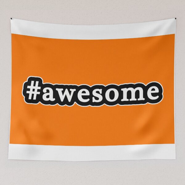 Item preview, Awesome - Hashtag - Black & White designed and sold by Graphix.