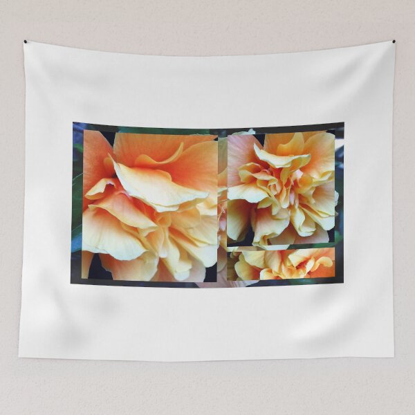 Item preview, Collage with Double Orange Hibiscus designed and sold by Madalena Lobao-Tello.