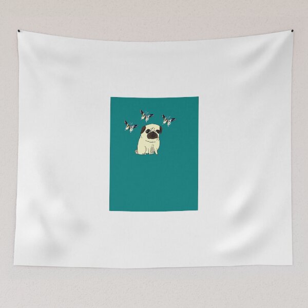 Item preview, pug likes butterflies  designed and sold by Dallas ..
