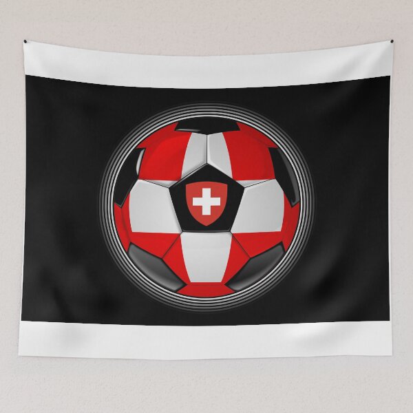 Item preview, Switzerland - Swiss Flag - Football or Soccer designed and sold by Graphix.