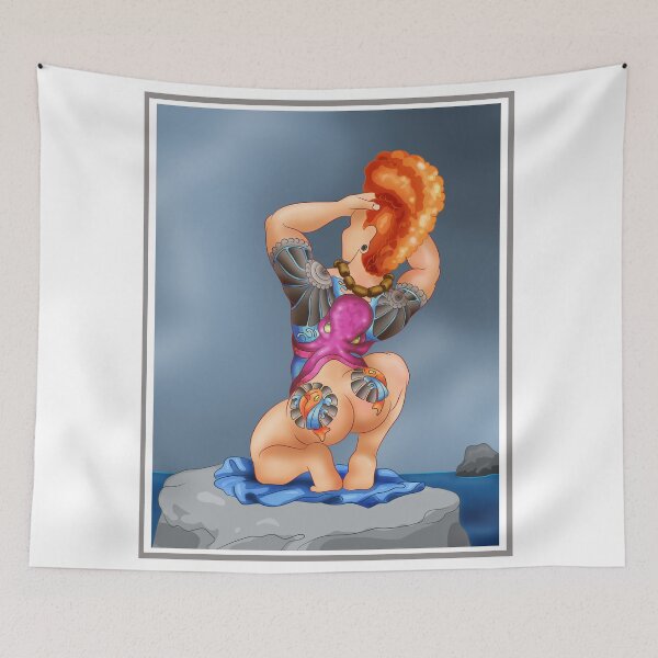 Item preview, Squatting tattooed nude designed and sold by KurtTommyMoore.