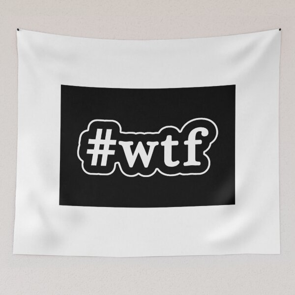 Item preview, WTF - Hashtag - Black & White designed and sold by Graphix.