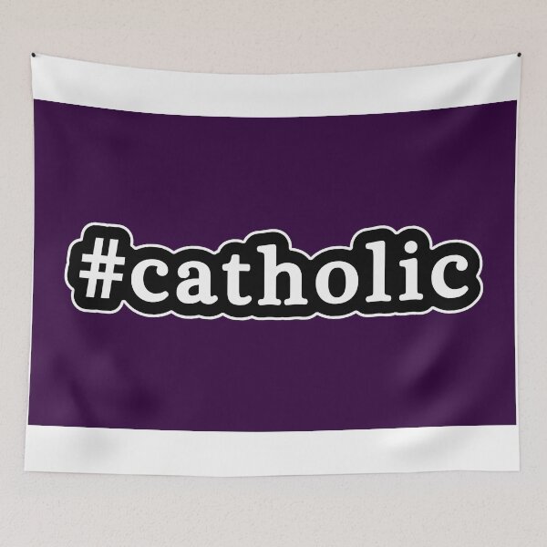 Item preview, Catholic - Hashtag - Black & White designed and sold by Graphix.