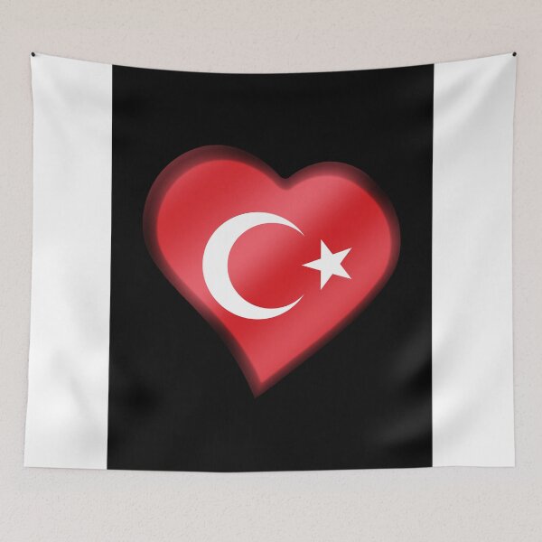 Item preview, Turkish Flag - Turkey - Heart designed and sold by Graphix.