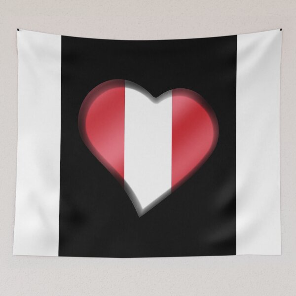 Item preview, Peruvian Flag - Peru - Heart designed and sold by Graphix.