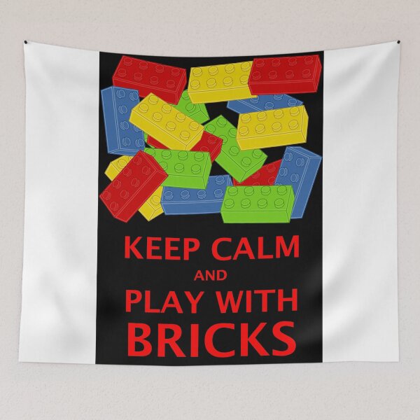 Item preview, KEEP CALM AND PLAY WITH BRICKS designed and sold by ChilleeW.