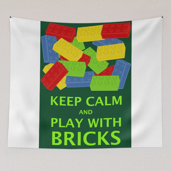 Item preview, KEEP CALM AND PLAY WITH BRICKS designed and sold by ChilleeW.