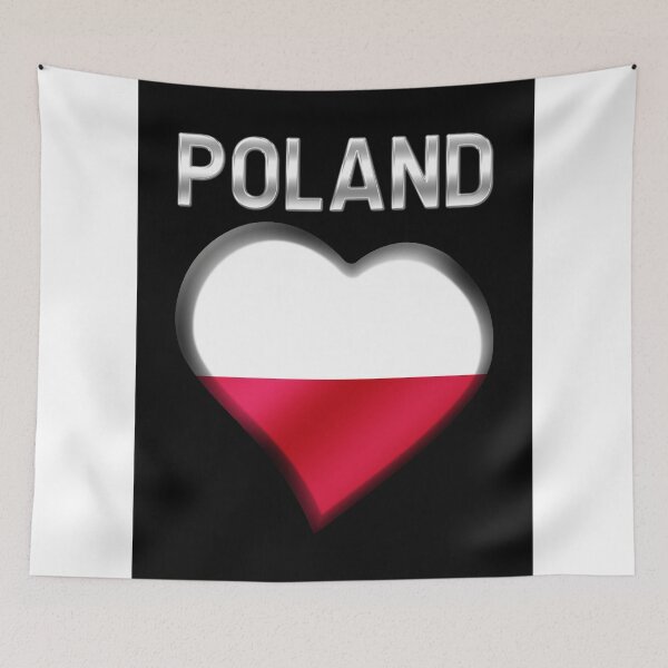 Item preview, Poland - Polish Flag Heart & Text - Metallic designed and sold by Graphix.