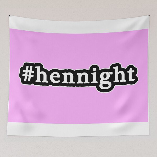 Item preview, Hen Night - Hashtag - Black & White designed and sold by Graphix.