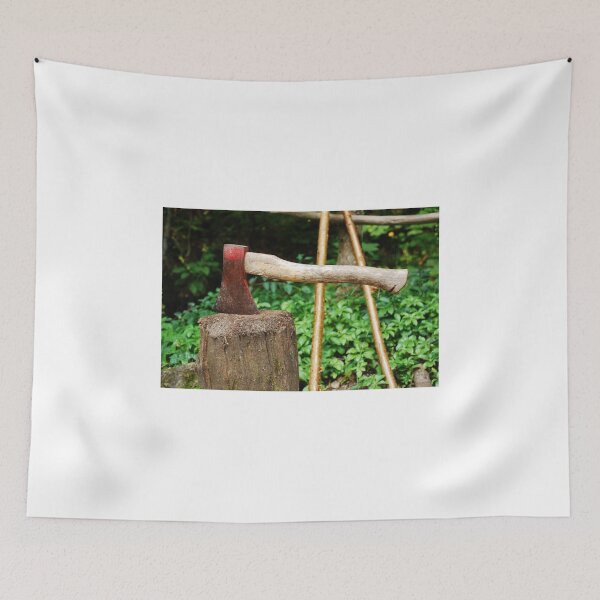 Item preview, Old Axe on Wood Block designed and sold by jojobob.