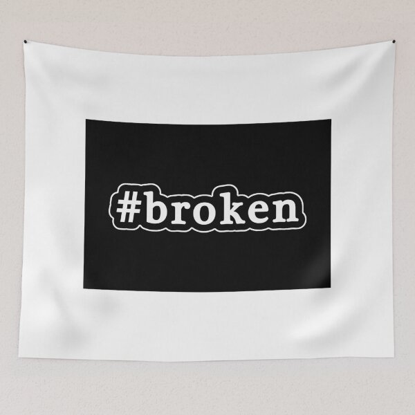 Item preview, Broken - Hashtag - Black & White designed and sold by Graphix.