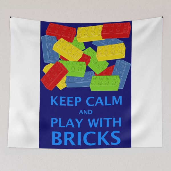 Item preview, KEEP CALM AND PLAY WITH BRICKS designed and sold by ChilleeW.