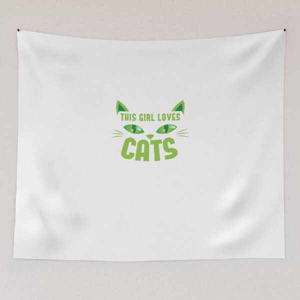 Item preview, This girl loves cats with cute kitty whiskers designed and sold by jazzydevil.