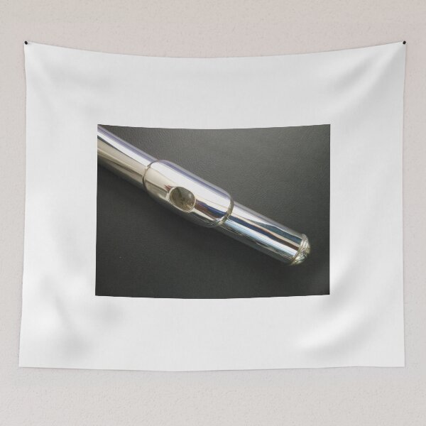 Item preview, Silver on Black - Flute Headjoint designed and sold by MidnightMelody.