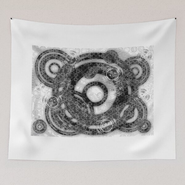 Item preview, Abstract Rings - Black and White designed and sold by dahlymama.