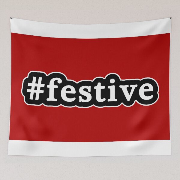 Item preview, Festive - Hashtag - Black & White designed and sold by Graphix.