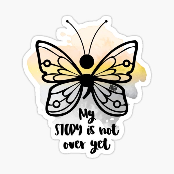 BUTTERFLY (;) DEPRESSION LGBTQ BEAR BROTHERHOOD FLAG Sticker
