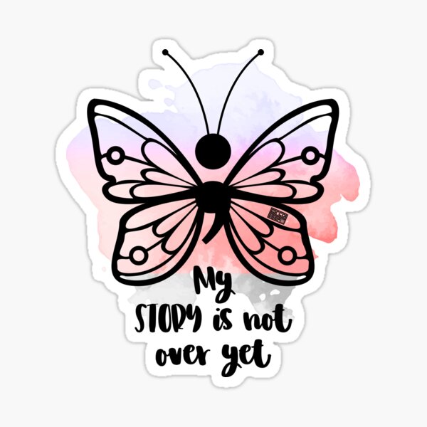 BUTTERFLY (;) DEPRESSION LGBTQ POLYAMORY PRIDE FLAG Sticker