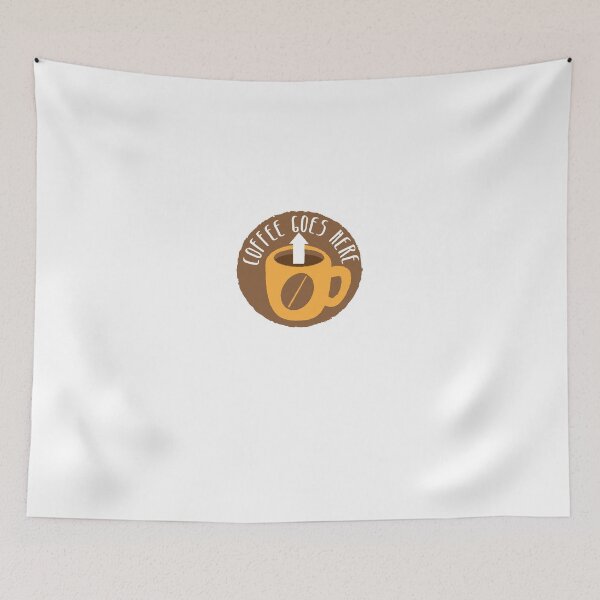 Item preview, Coffee goes here! with arrow up and a coffee mug designed and sold by jazzydevil.