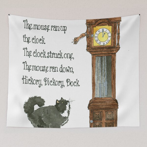 Item preview, Daily Doodle 12-Hickory Dickory Dock designed and sold by ArtbyMinda.