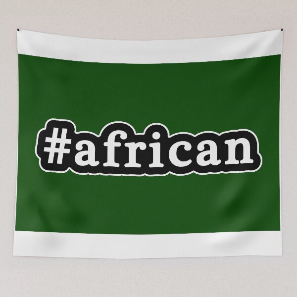 Item preview, African - Hashtag - Black & White designed and sold by Graphix.