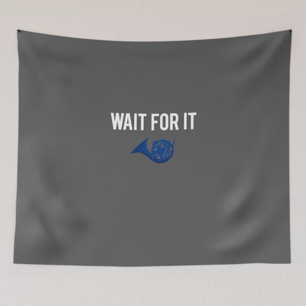 Item preview, Wait For It - Blue French Horn designed and sold by Articles & Anecdotes.
