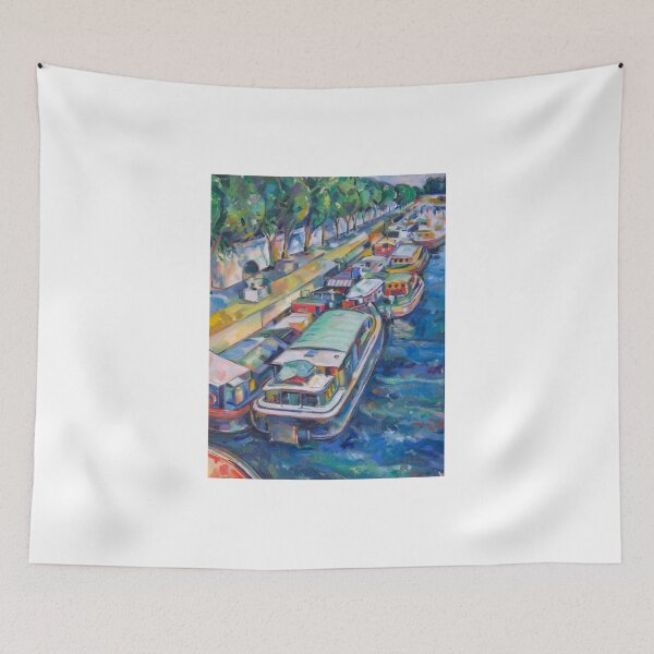 Item preview, Houseboats on the Seine designed and sold by Prints by Tracy Sabin.