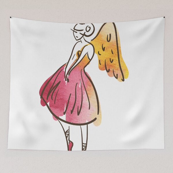 Item preview, ballerina figure, watercolor designed and sold by Olga Berlet.