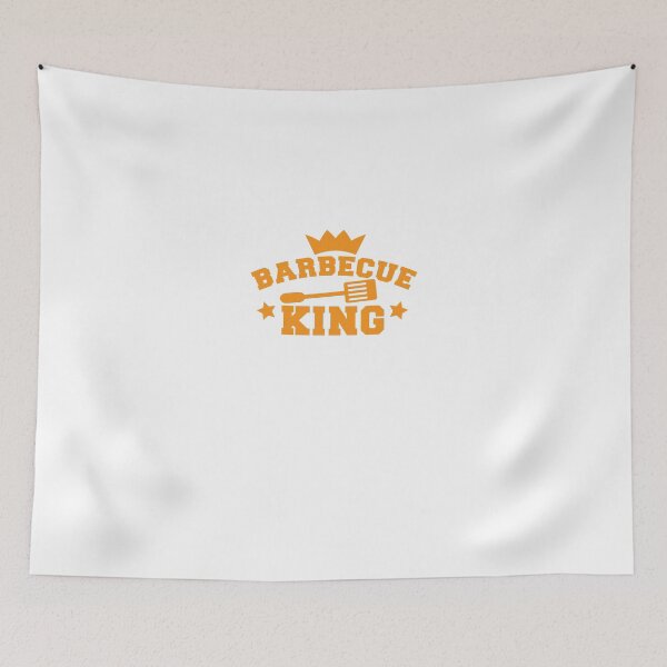 Item preview, BARBECUE KING with tongs and a crown designed and sold by jazzydevil.