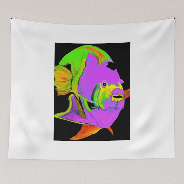 Item preview, Purple Angel Fish Abstract designed and sold by Overthetopsm.