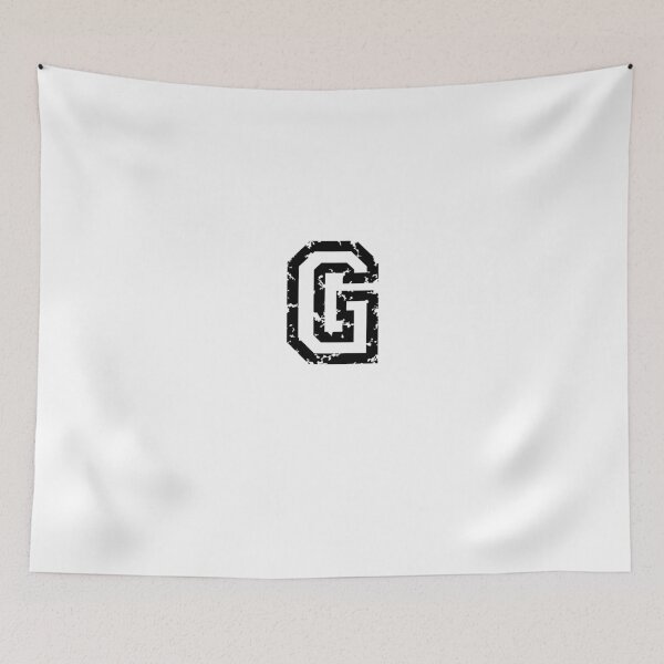 Item preview, Letter G (Distressed) two-color black / white character designed and sold by theshirtshops.