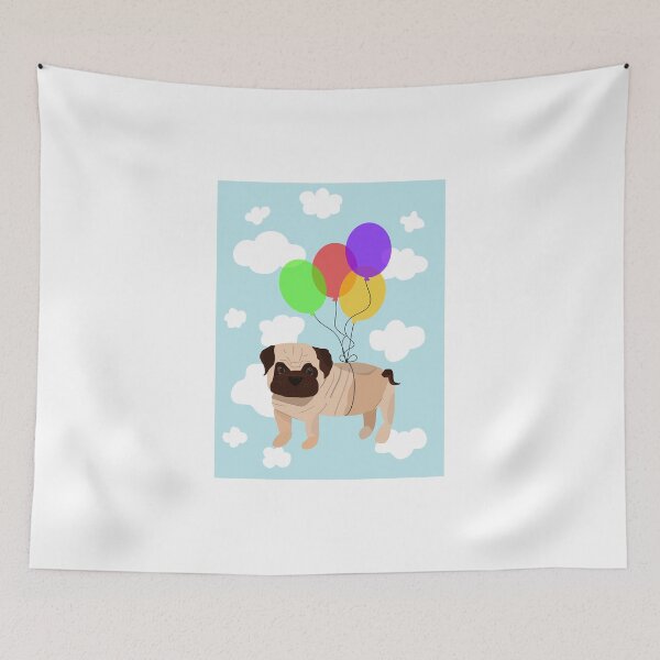 Item preview, Pug in the sky designed and sold by Prettyinpinks.