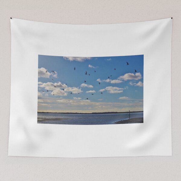 Item preview, Gulls over Langstone Harbour designed and sold by lezvee.