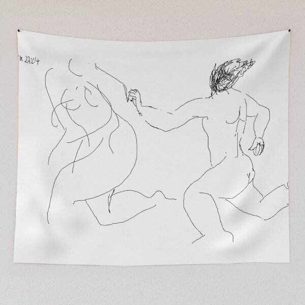 Item preview, Satyr chasing Nymph -(270214)- Digital artwork/MS Paint designed and sold by paulramnora.