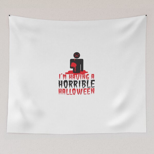 Item preview, I'm having a HORRIBLE HALLOWEEN! with zombie monster eating brains designed and sold by jazzydevil.
