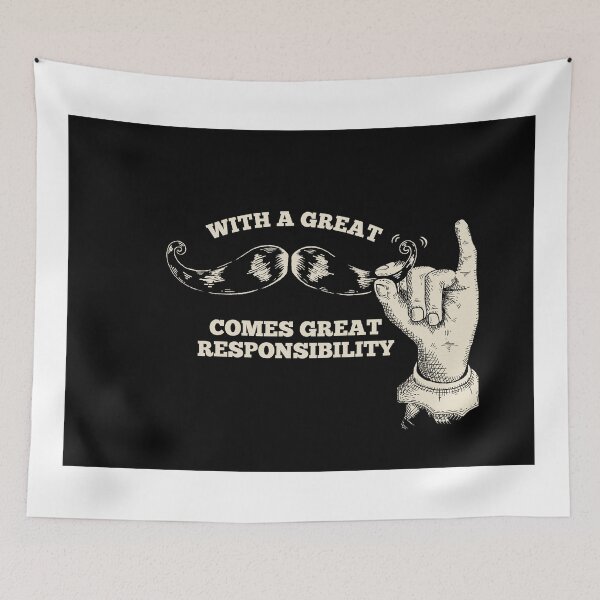 Item preview, Great Responsibility - Mustache Shirt designed and sold by BootsBoots.