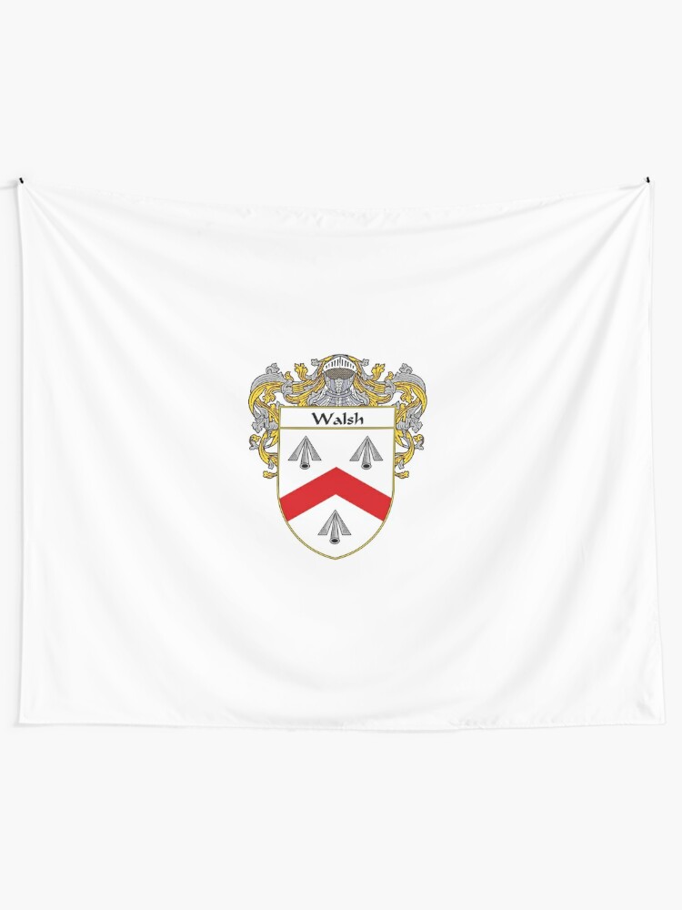 Walsh Coat Of Arms Walsh Family Crest Tapestry By Irisharms Redbubble