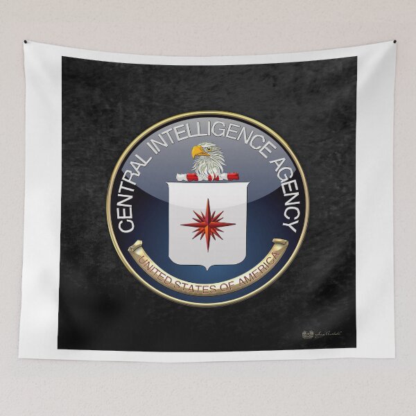 Item preview, Central Intelligence Agency - CIA Emblem 3D on Black Velvet designed and sold by Serge Averbukh Art Studio.
