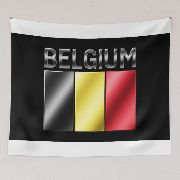 Item preview, Belgium - Belgian Flag & Text - Metallic designed and sold by Graphix.