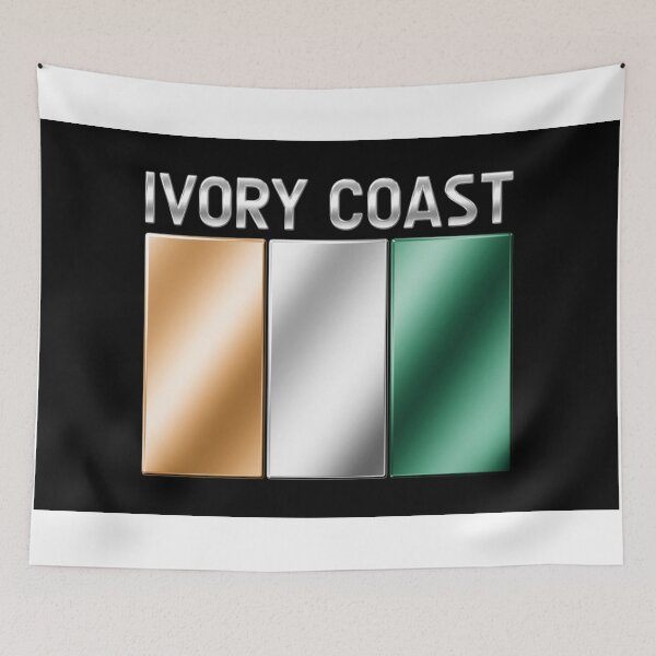Item preview, Ivory Coast - Ivorian Flag & Text - Metallic designed and sold by Graphix.