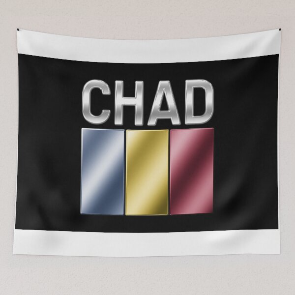 Item preview, Chad - Chadian Flag & Text - Metallic designed and sold by Graphix.