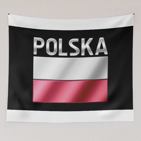 Item preview, Polska - Polish Flag & Text - Metallic designed and sold by Graphix.